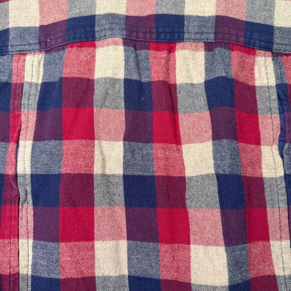 DULUTH TRADING CO woman's size medium M 100% cotton plaid flannel top shirt - Picture 10 of 12